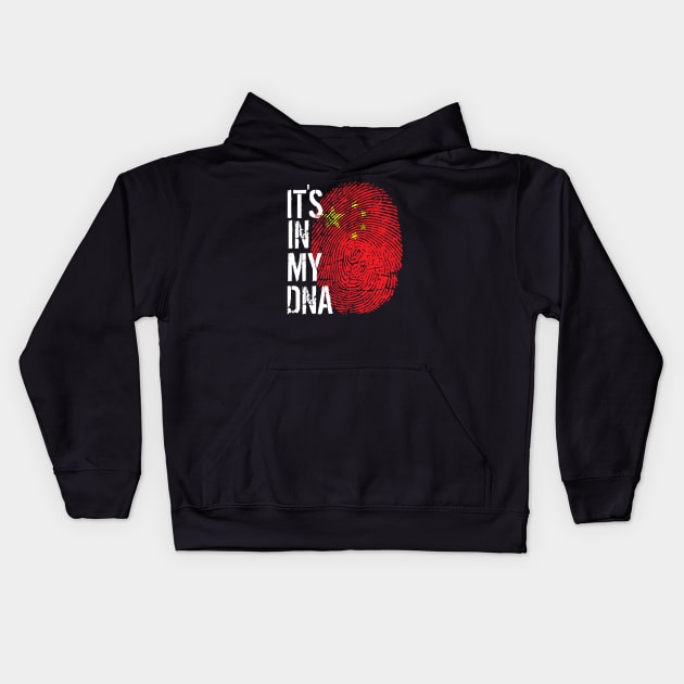 China Flag Fingerprint My Story DNA Chinese Kids Hoodie by Your Culture & Merch